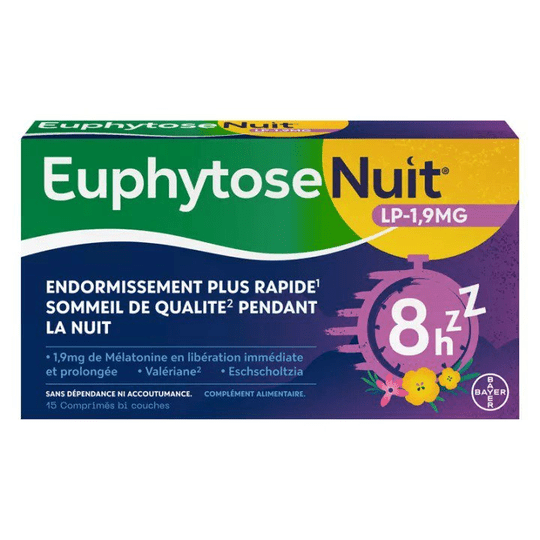 Bayer Santé Euphytose Night LP Melatonin 1.9mg 15 Tablets - TrustMedUSA