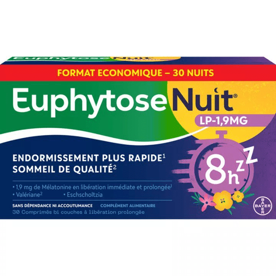 Bayer Santé Euphytose Night LP Melatonin 1.9mg 30 Tablets - TrustMedUSA