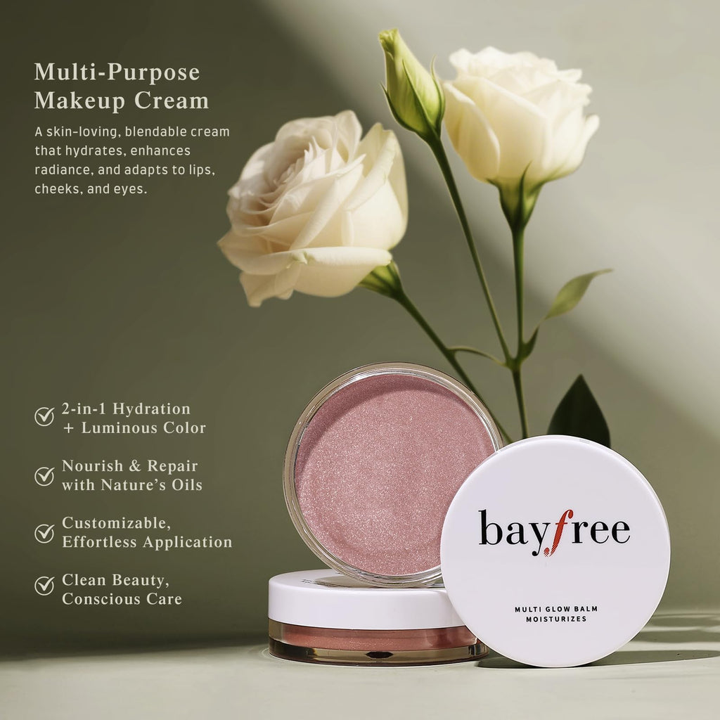 bayfree Multi Glow Balm, Cream Blush for Cheeks, Blush Balm Face Makeup, Radiant Finish, Hydrating, Creamy, Lightweight & Blendable Color, Face Makeup 0.63 Oz - TrustMedUSA