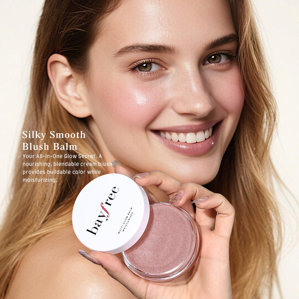 bayfree Multi Glow Balm, Cream Blush for Cheeks, Blush Balm Face Makeup, Radiant Finish, Hydrating, Creamy, Lightweight & Blendable Color, Face Makeup 0.63 Oz - TrustMedUSA