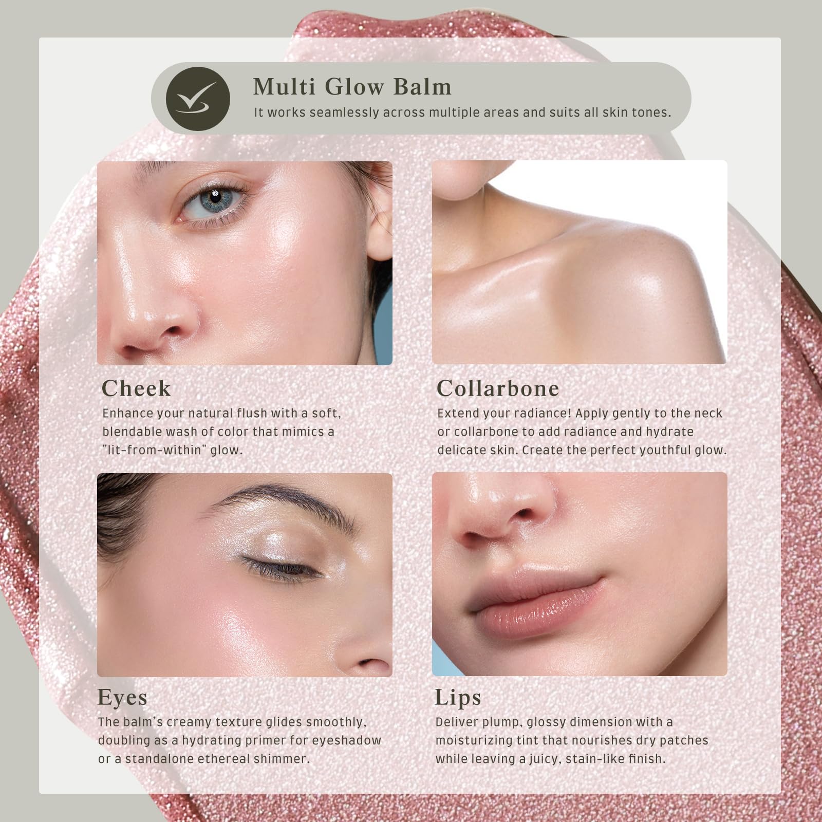 bayfree Multi Glow Balm, Cream Blush for Cheeks, Blush Balm Face Makeup, Radiant Finish, Hydrating, Creamy, Lightweight & Blendable Color, Face Makeup 0.63 Oz - TrustMedUSA