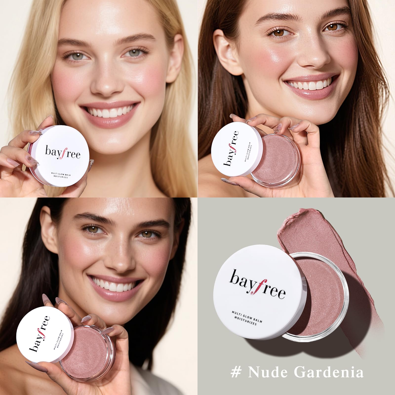 bayfree Multi Glow Balm, Cream Blush for Cheeks, Blush Balm Face Makeup, Radiant Finish, Hydrating, Creamy, Lightweight & Blendable Color, Face Makeup 0.63 Oz - TrustMedUSA
