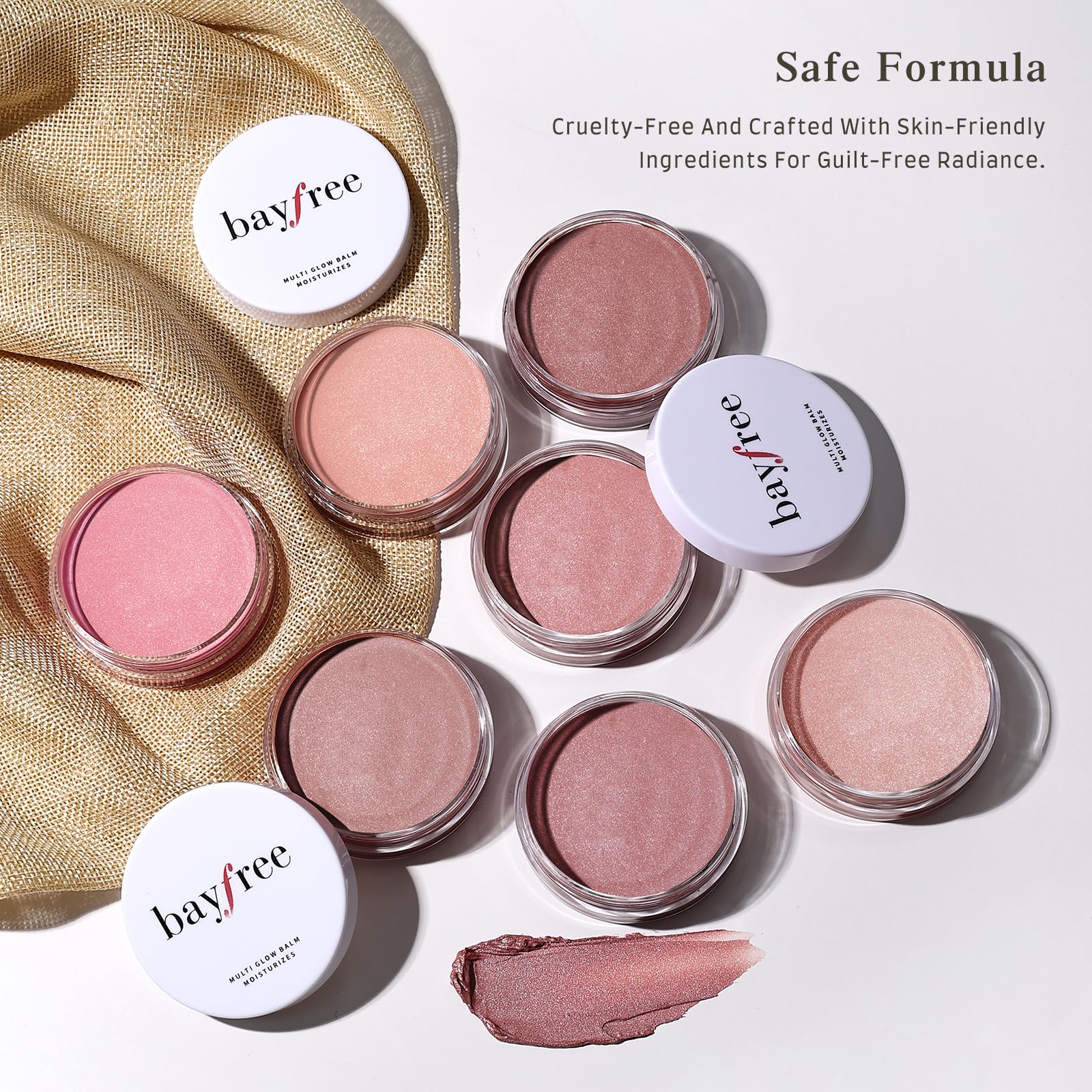 bayfree Multi Glow Balm, Cream Blush for Cheeks, Blush Balm Face Makeup, Radiant Finish, Hydrating, Creamy, Lightweight & Blendable Color, Face Makeup 0.63 Oz - TrustMedUSA
