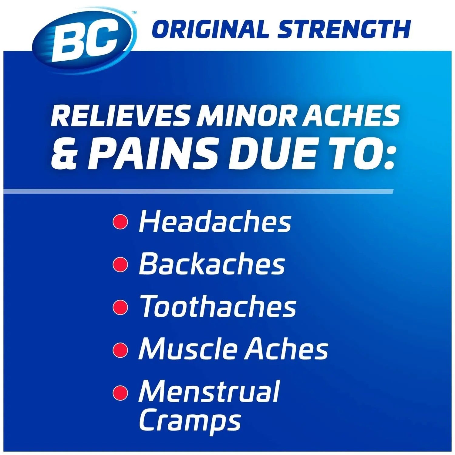 BC Powder Original Strength Pain Reliever, 50 Powder Sticks, 50 Count(Pack of 6) - TrustMedUSA