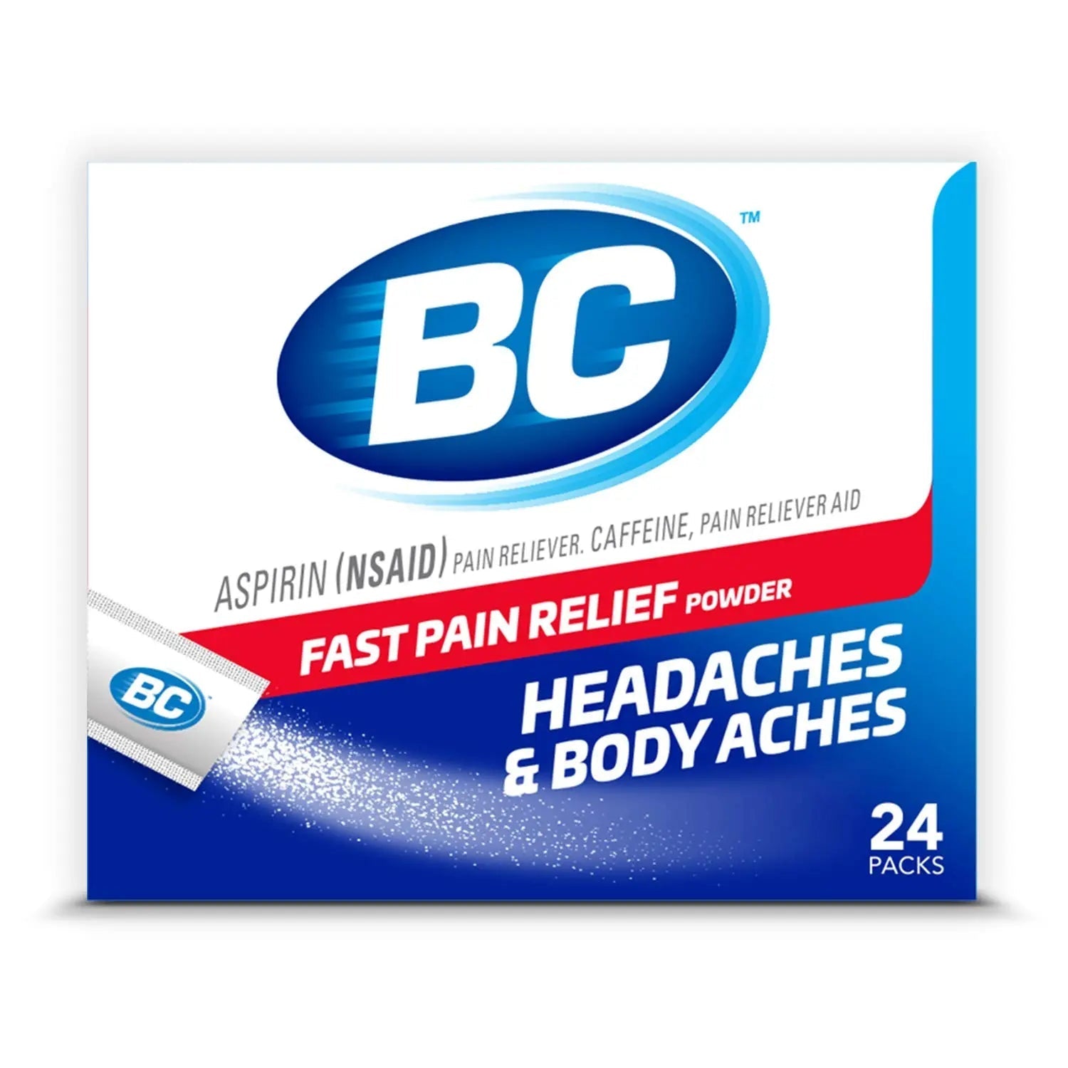 BC Powder Original Strength Pain Reliever, Aspirin Dissolve Packs, 24 Count (2 Pack) - TrustMedUSA