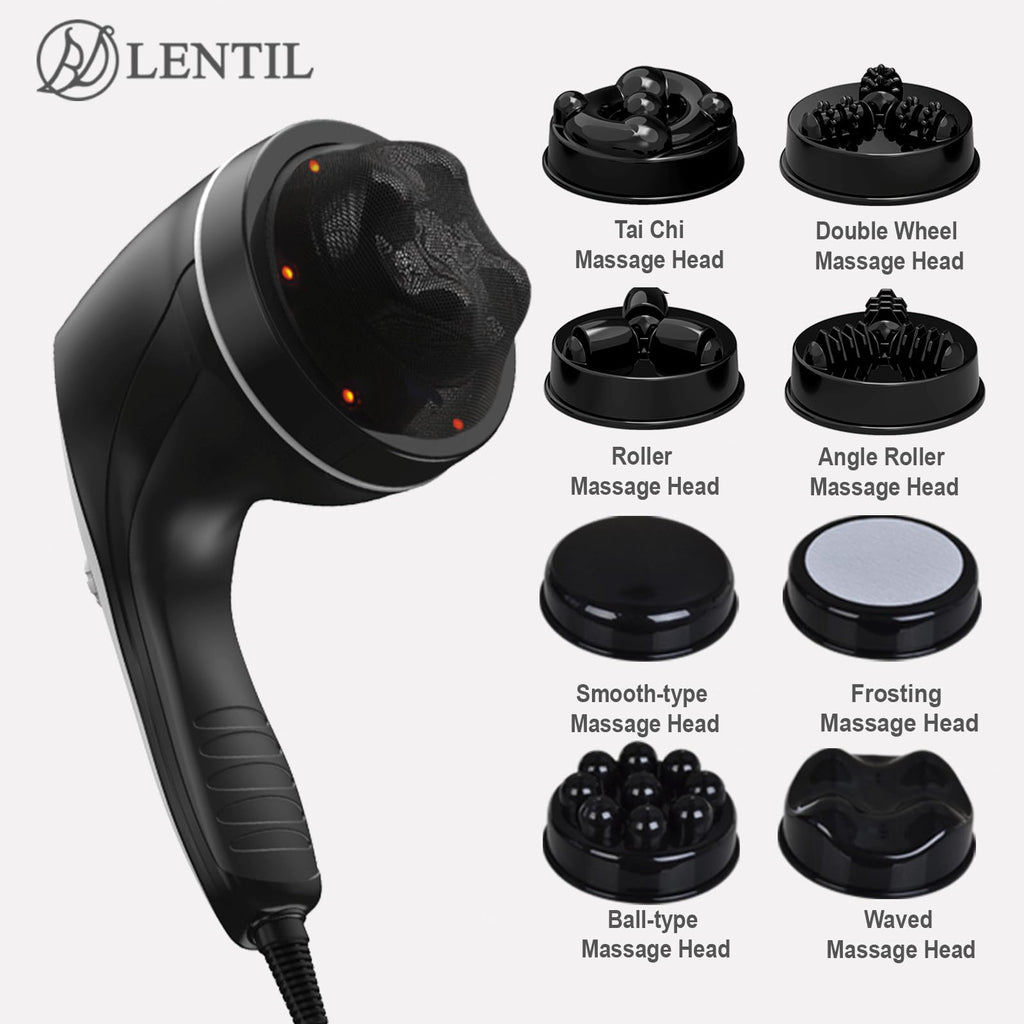 BDLENTIL Cellulite Massager Handheld, Body Sculpting Machine, Massage Lymphatic Stomach Abdomen Arm Belly Fat with 8 Massage Heads;Suitable in Gym Office Home Travel, Ideal Gifts for Women Man - Maple Wellness Supplements