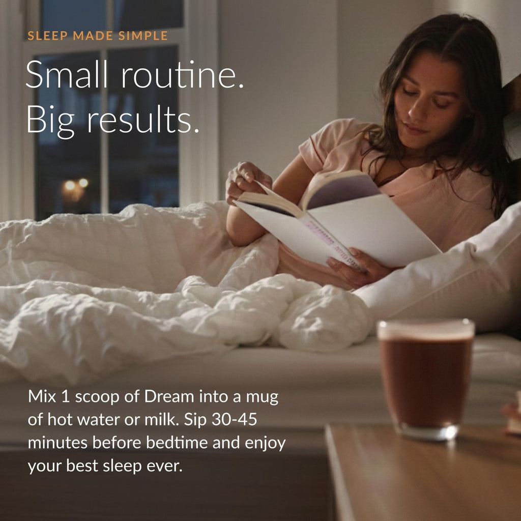 Beam Dream Sleep Powder – Sleep Aid for Adults with Melatonin, Magnesium, L-Theanine, Reishi Mushroom & Apigenin Sleep Supplement, Sleepy Cocoa Bedtime Drink Mix, Sea Salt Caramel Flavor, 30 Servings - Maple Wellness Supplements