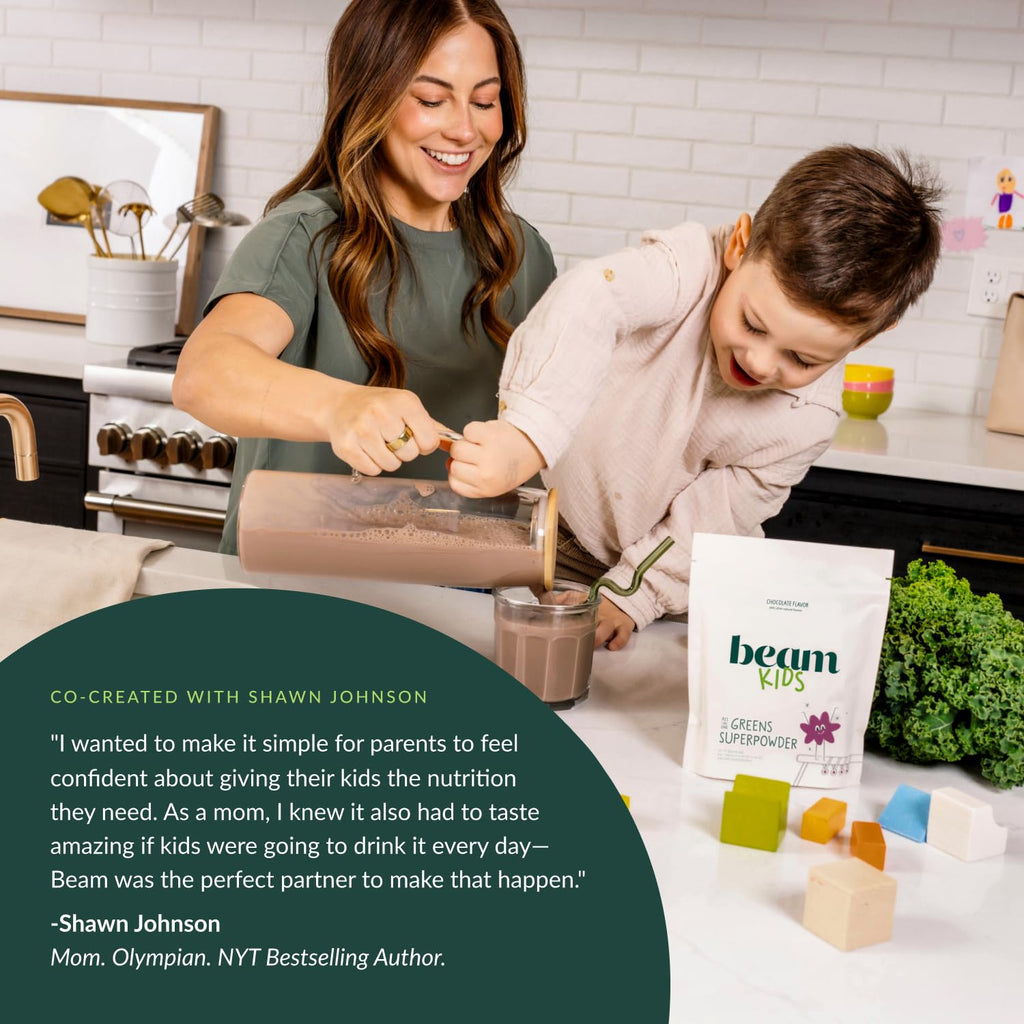 Beam Glow & Kids Wellness Bundle, Hormone Support for Women with Inositol & Ashwagandha, Superfood Powder with Fruits & Veggies for Kids' Growth & Immune Health - TrustMedUSA
