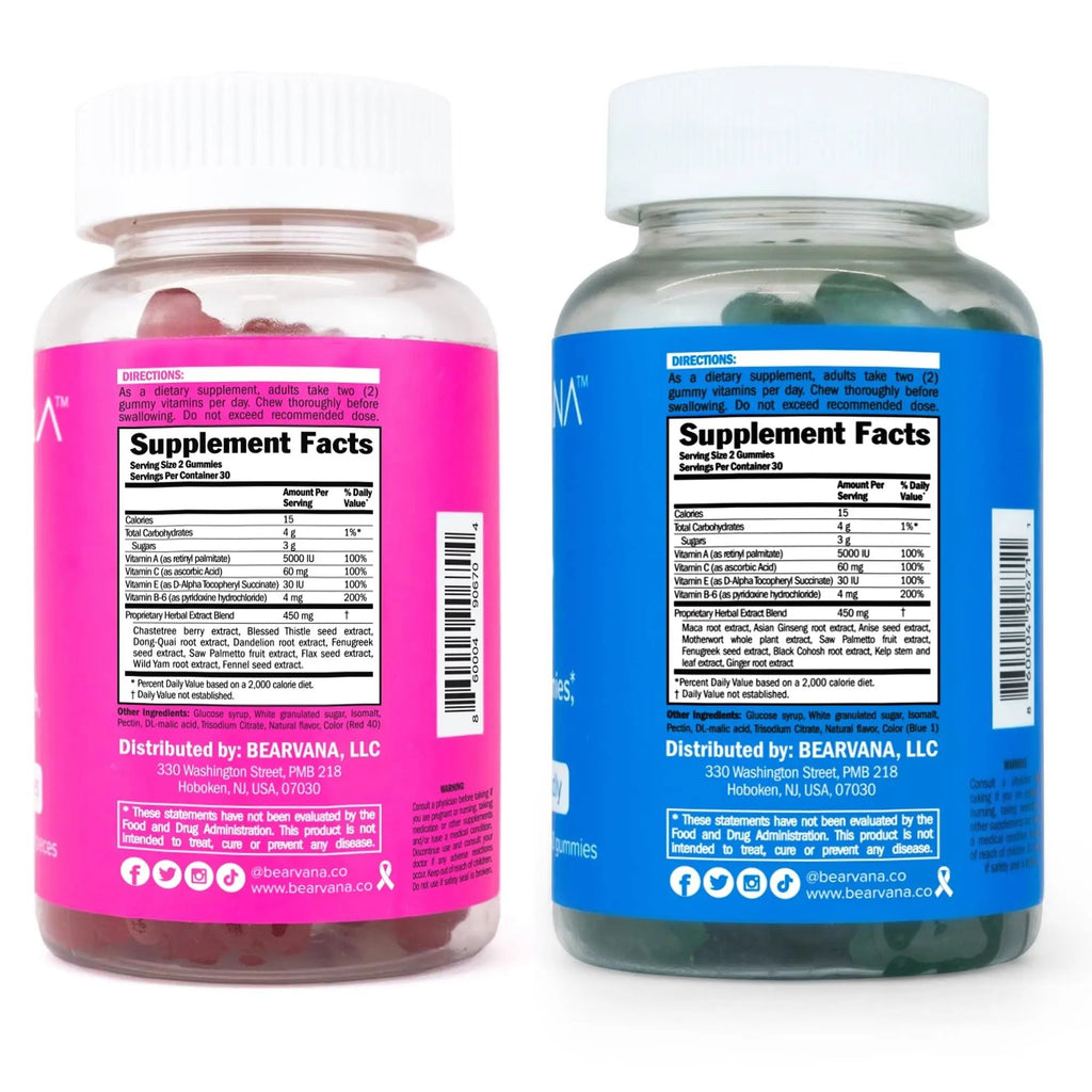 BEARVANA Gummies Combo Pack - Chest and Bum Gummies - Workout Aid - Women’s - TrustMedUSA