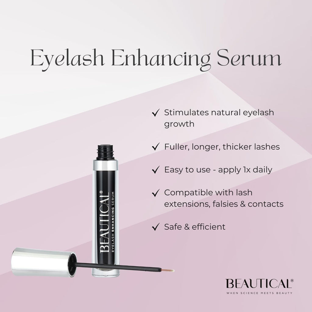 BEAUTICAL Eyelash Serum – Lash Enhancing & Conditioning Formula with Botanical Ingredients for the Appearance of Fuller, Shinier & Healthier-Looking Lashes – Nourishing Lash Care, 3ml - TrustMedUSA