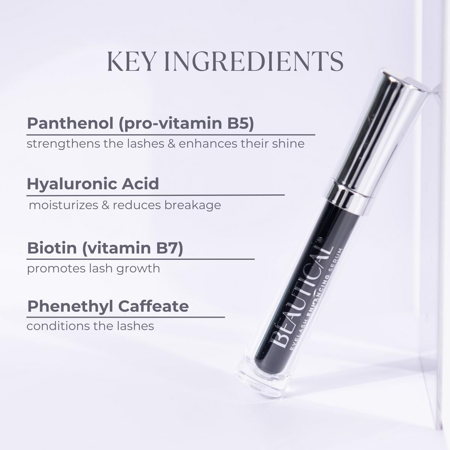 BEAUTICAL Eyelash Serum – Lash Enhancing & Conditioning Formula with Botanical Ingredients for the Appearance of Fuller, Shinier & Healthier-Looking Lashes – Nourishing Lash Care, 3ml - TrustMedUSA