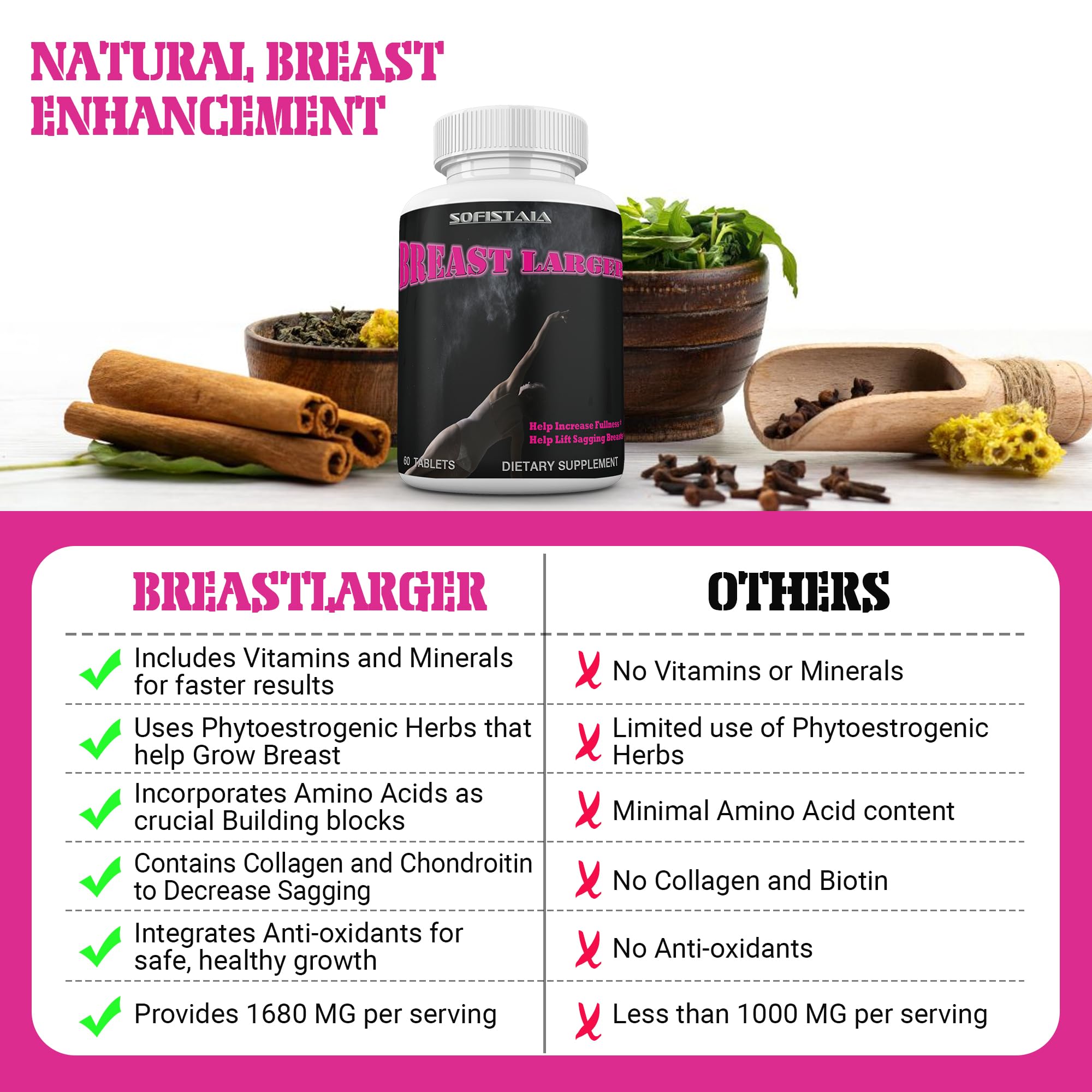 BEAUTIFYEM Breast Larger Breast Enhancement Formula with Natural Ingredients for Bigger Breast Growth and Firmness Pills - TrustMedUSA