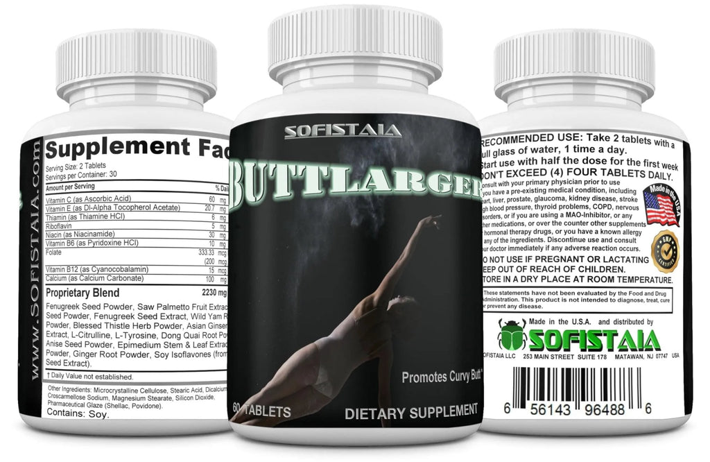 BEAUTIFYEM Sofistaia BUTTLARGER Natural Enhancement Supplement, 60 Tablets, Essential Nutrients for Curves and Confidence - TrustMedUSA