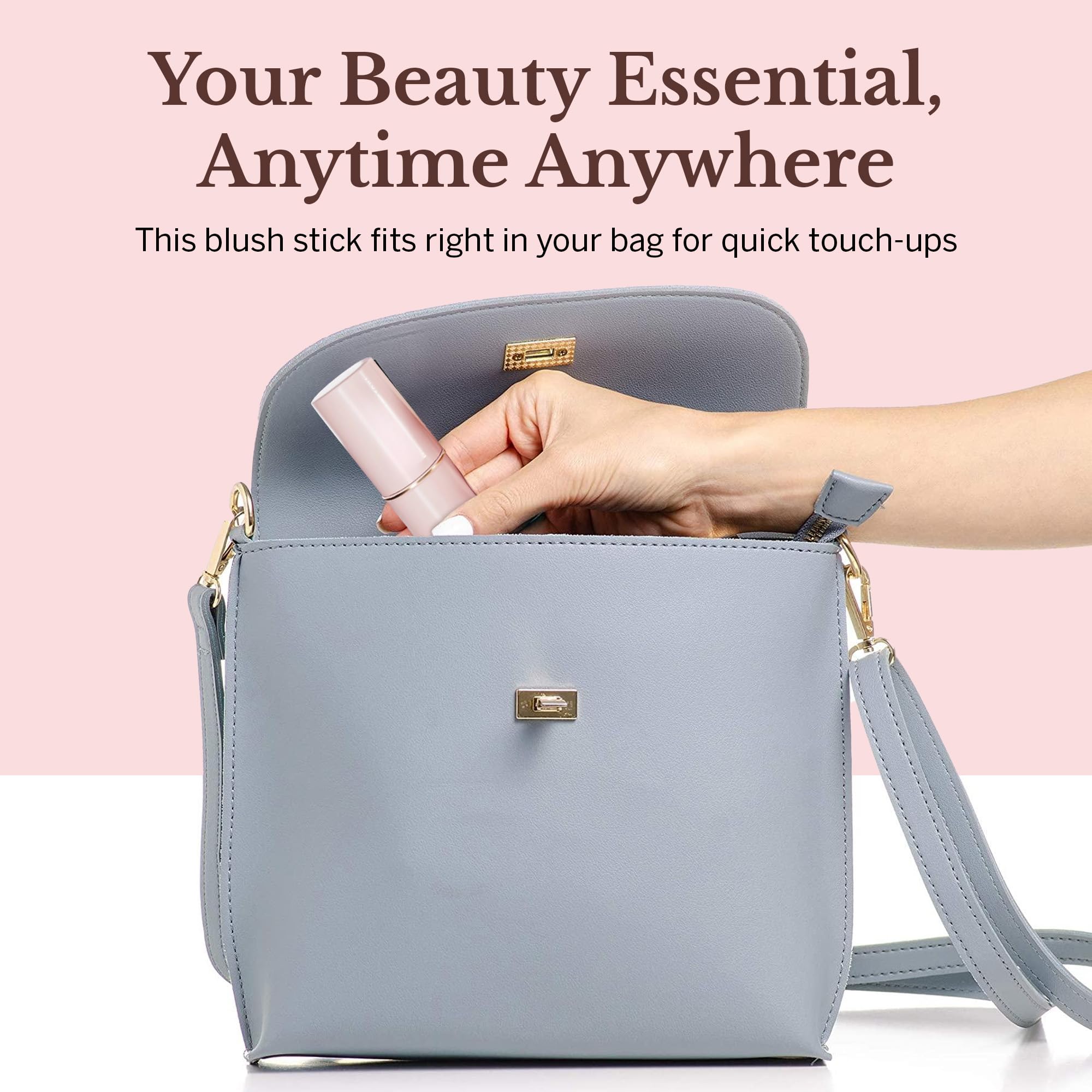 BeautiHome Blush Stick for Cheeks & Lips Multistick Cream Blush- Easy to Apply & Blend- Infused with Nourishing Ingredients for your Skin Compact Travel Size Makeup (Misty Rose, Small) - TrustMedUSA