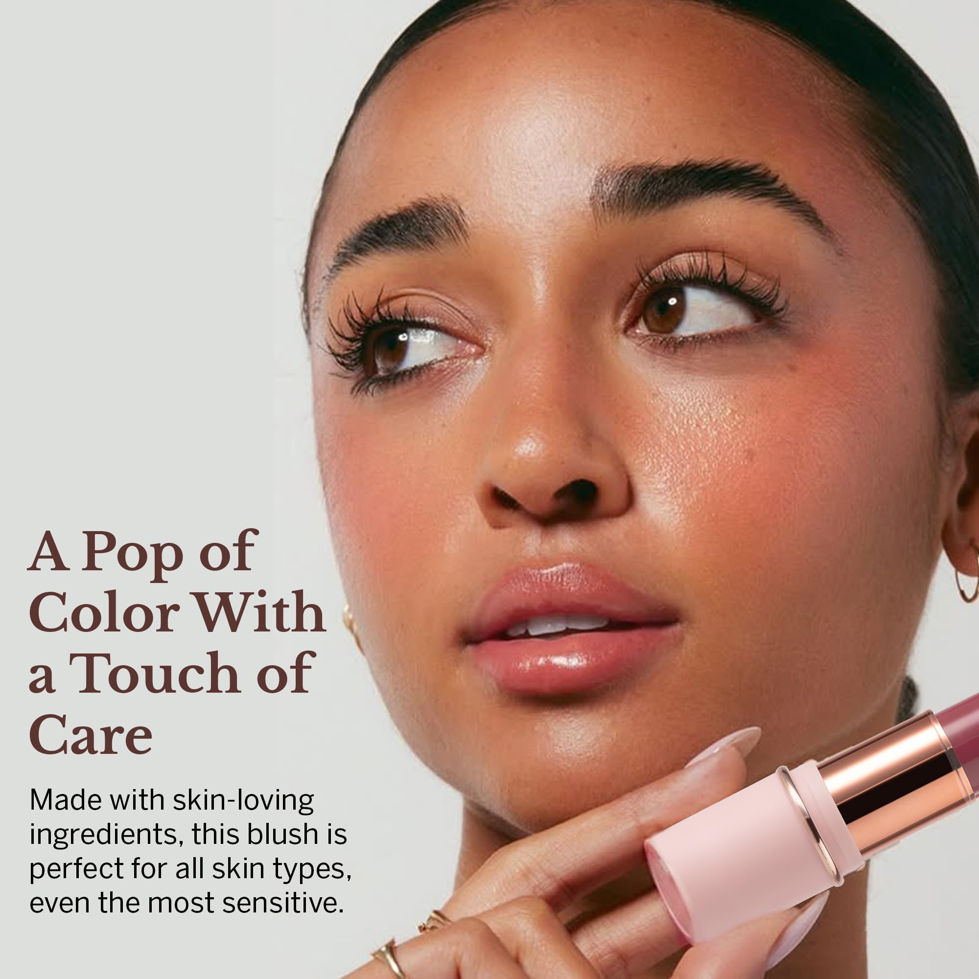 BeautiHome Blush Stick for Cheeks & Lips Multistick Cream Blush- Easy to Apply & Blend- Infused with Nourishing Ingredients for your Skin Compact Travel Size Makeup (Misty Rose, Small) - TrustMedUSA