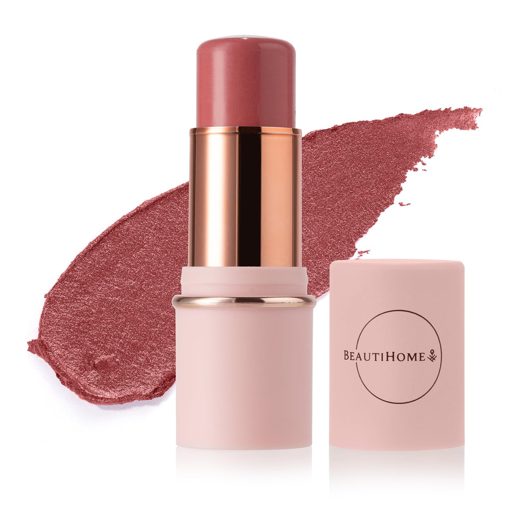 BeautiHome Blush Stick for Cheeks & Lips Multistick Cream Blush- Easy to Apply & Blend- Infused with Nourishing Ingredients for your Skin Compact Travel Size Makeup (Misty Rose, Small) - TrustMedUSA
