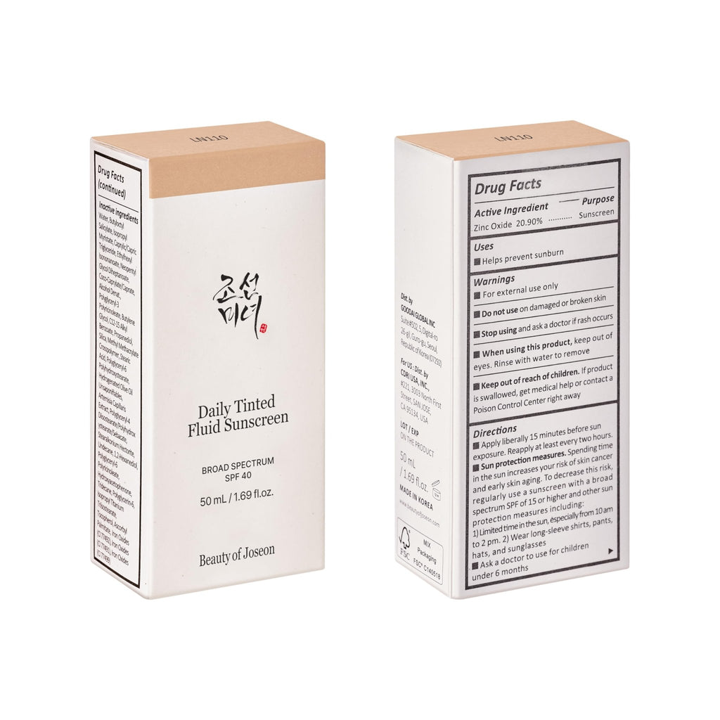 Beauty of Joseon Daily Tinted Fluid Sunscreen 12 Shades for Face Moisturizing Broad Spectrum SPF 40 Korean Skincare 50ml, 1.69 fl.oz LN110 - TrustMedUSA