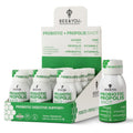 Bee and You Propolis Immune Shot, Probiotic, Vitamin C, Vitamin D3, Zinc, Ginger, Immune Support, Gut Health, Digestive Health, Bioactive 1.69 Fl. oz, 12 Pack - TrustMedUSA