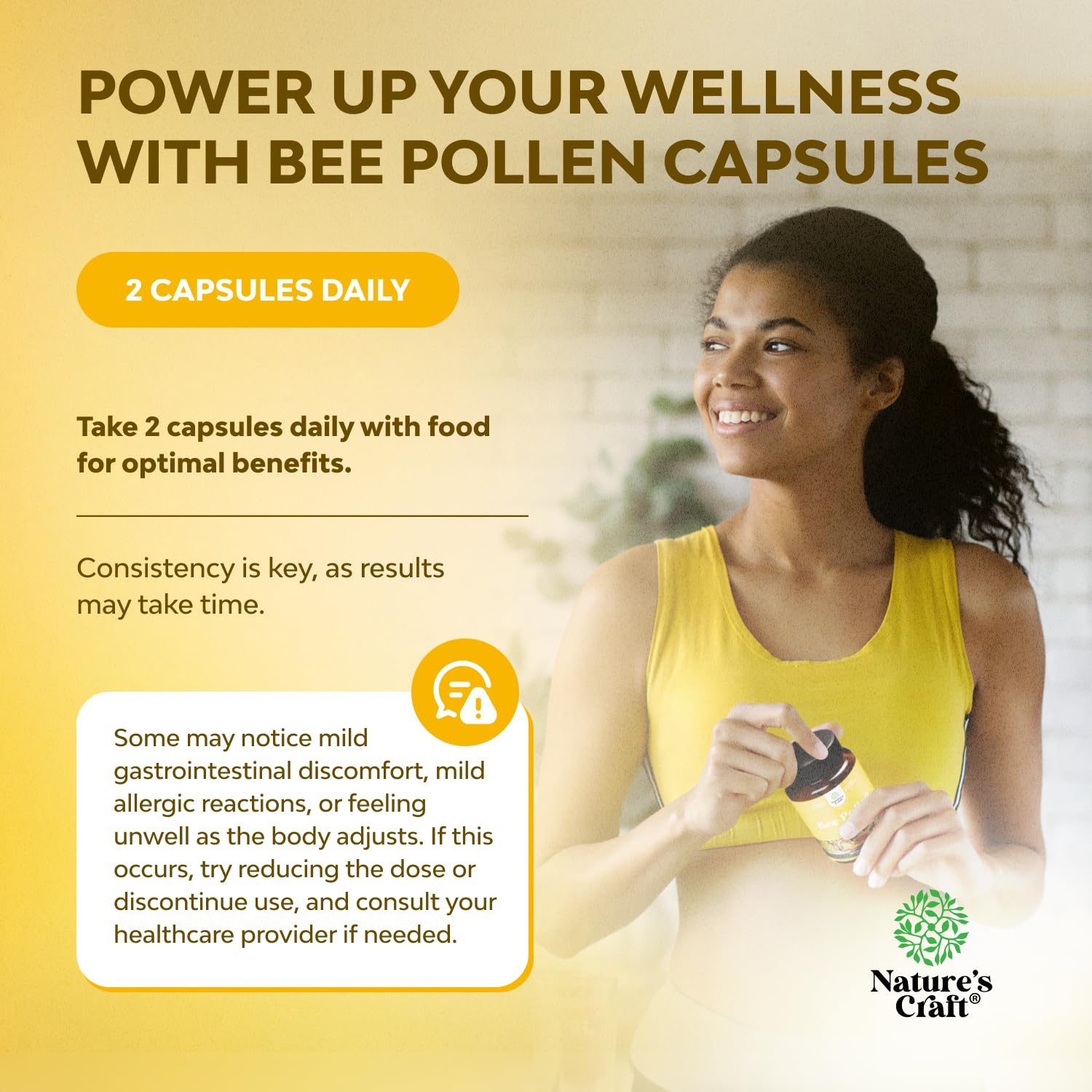 Bee Pollen Pills for Breast Growth 180 Ct - Bee Pollen Supplement 1000mg Serving with Naturally Occurring B Vitamins Minerals & Enzymes - Breast Support Supplement - Vegetarian Non-GMO & Gluten Free - TrustMedUSA