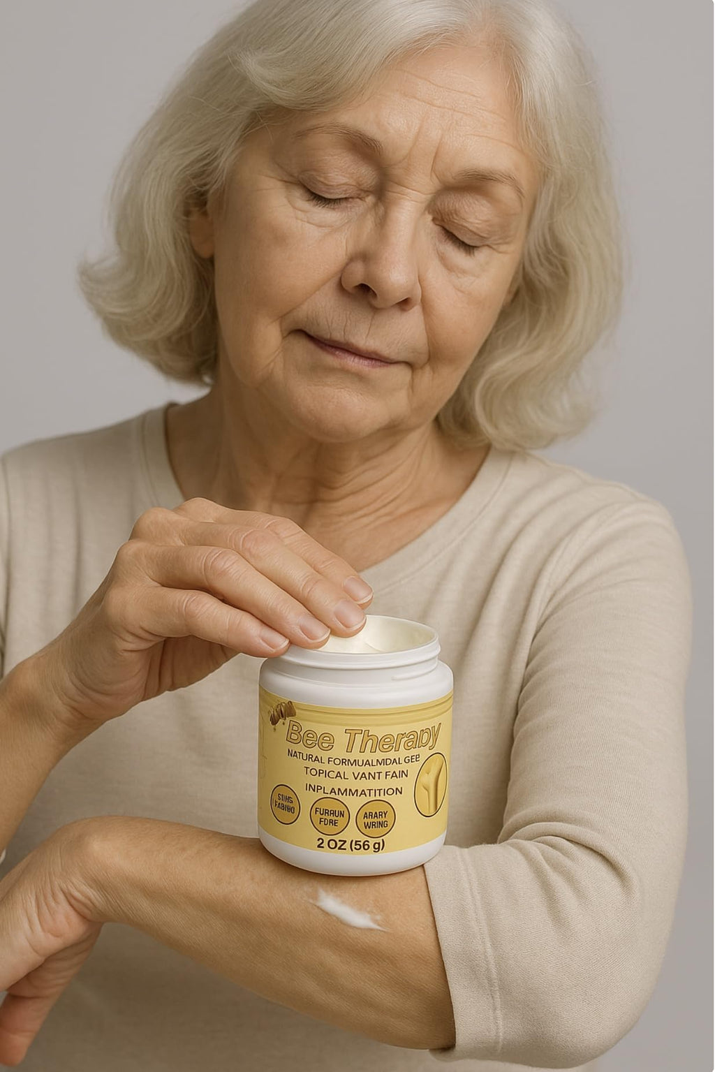 Bee Therapy Cream | Natural Formula with Bee Extract | Topical Use for Joints, Knees, Back & Muscles | 2 oz (56 g) | Paraben Free | Non-Greasy | Lightweight | Made in USA - TrustMedUSA