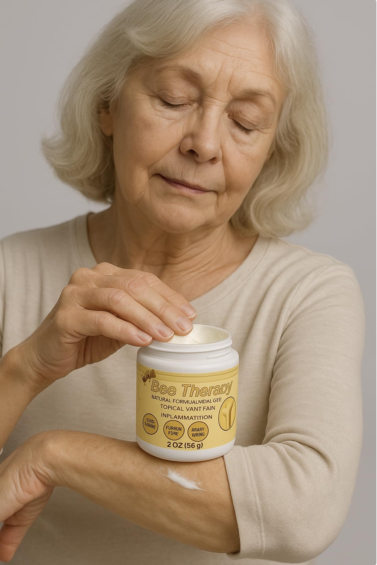 Bee Therapy Cream | Natural Formula with Bee Extract | Topical Use for Joints, Knees, Back & Muscles | 2 oz (56 g) | Paraben Free | Non-Greasy | Lightweight | Made in USA - TrustMedUSA