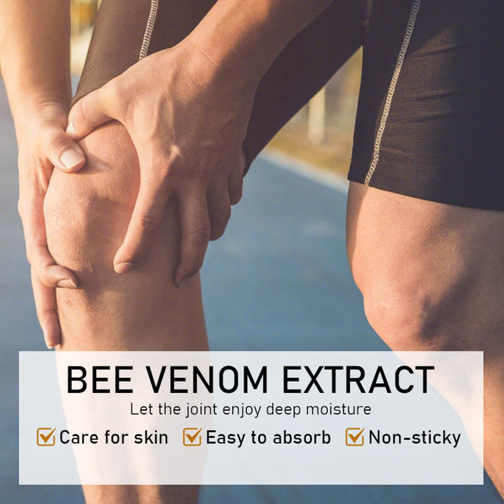 Bee Venom Joint Cream for Knees & Joint Support, Fast Absorbing, Non-Sticky Formula with Vitamin C, Aloe Vera for Soothing Comfort (1.411OZ) - TrustMedUSA