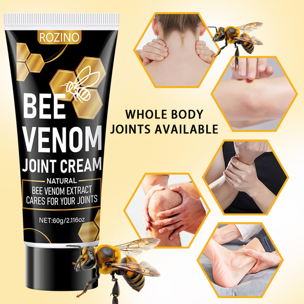 Bee Venom Joint Cream for Knees & Joints - Lightweight Moisturizing Cream for Dry Skin, Fast Absorbing & Non-Greasy Formula - Supports Comfortable Movement (2.116OZ) - TrustMedUSA