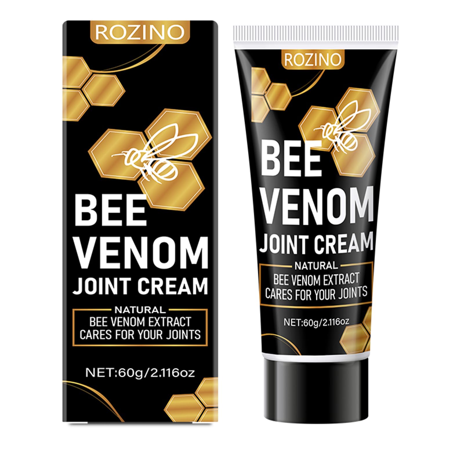 Bee Venom Joint Cream for Knees & Joints - Lightweight Moisturizing Cream for Dry Skin, Fast Absorbing & Non-Greasy Formula - Supports Comfortable Movement (2.116OZ) - TrustMedUSA