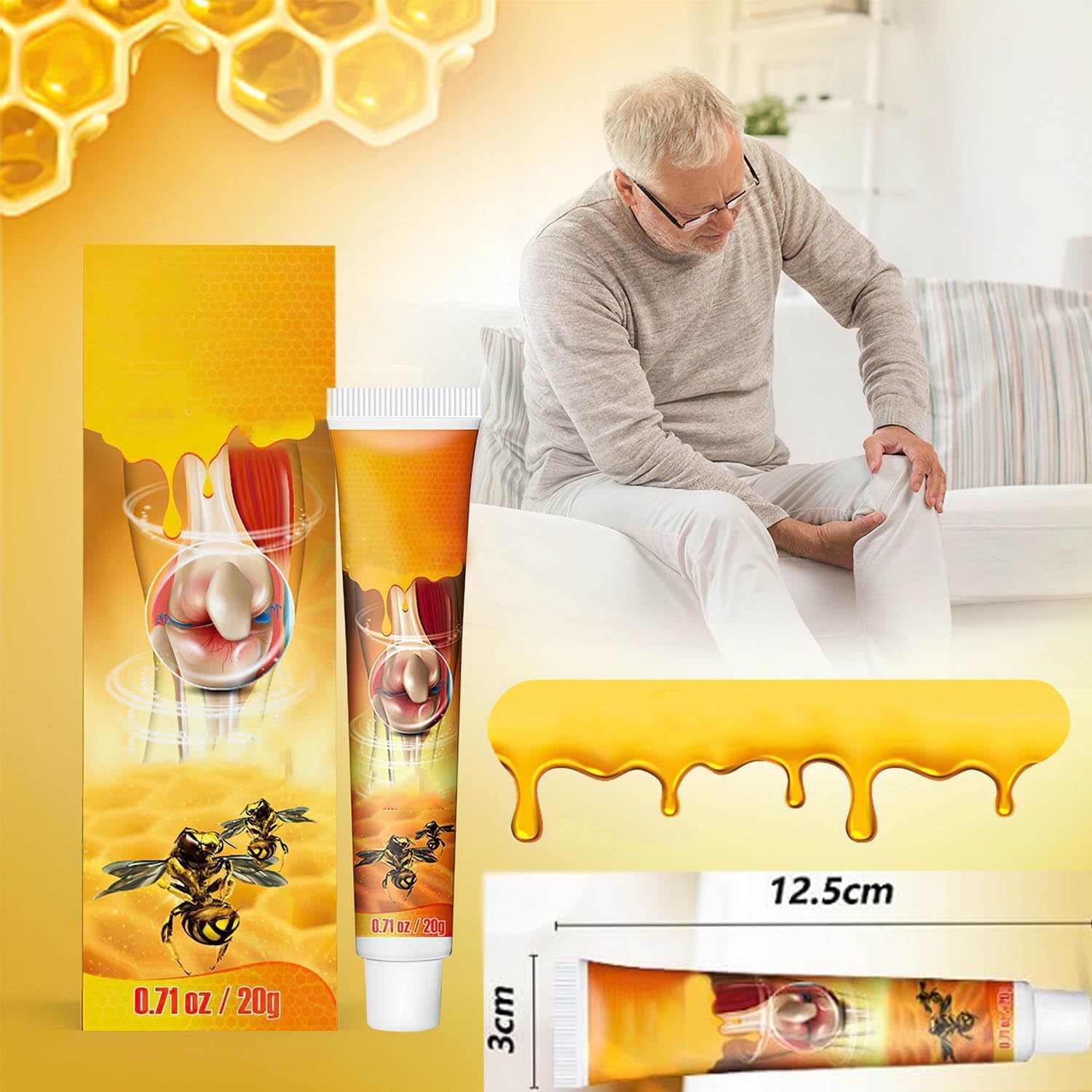 Bee Venom Relief Cream, Bone & Joint Gel, Beevenom New Zealand Bee Venom Professional Gel, Propolis Professional Gel Joint Cream （3PCS） - TrustMedUSA