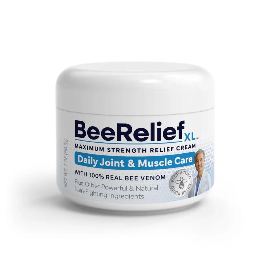 BeeReliefXL Maximum Strength Premium Joint Cream with Real USA Bee Venom, Daily Joint & Muscle Care, Fast-Acting - TrustMedUSA