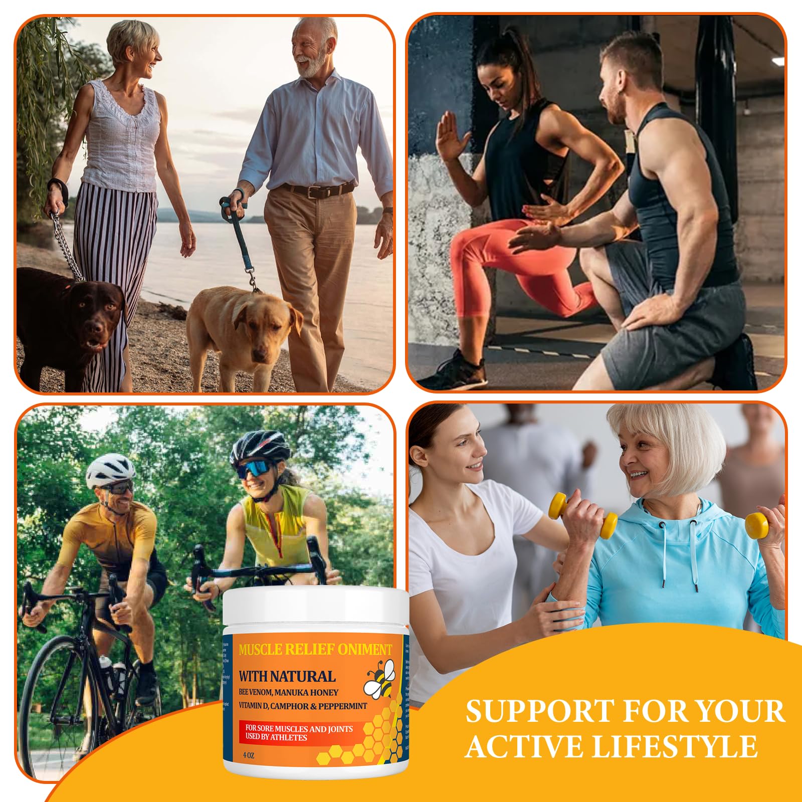 Beeswax and Honey Fast Acting Joint Muscle Bone Cream, Immediate Help for Back, Neck, Hand, Feet, Knee, Shoulder, Topical, Nerve, Plantar, Ankle, Foot Discomfort, Natural Added - TrustMedUSA