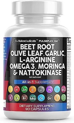Beet Root Capsules 6000mg Olive Leaf 6000mg Nattokinase 4000 FU - TrustMedUSA