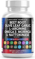 Beet Root Capsules 6000mg Olive Leaf 6000mg Nattokinase 4000 FU - TrustMedUSA