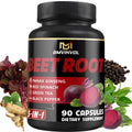 Beet Root Capsules - Green Tea, Red Spinach, Ginseng, Black Pepper - 90 Count - Supports Digestive, Immune System, Energy Levels - 3 Month Supply - TrustMedUSA