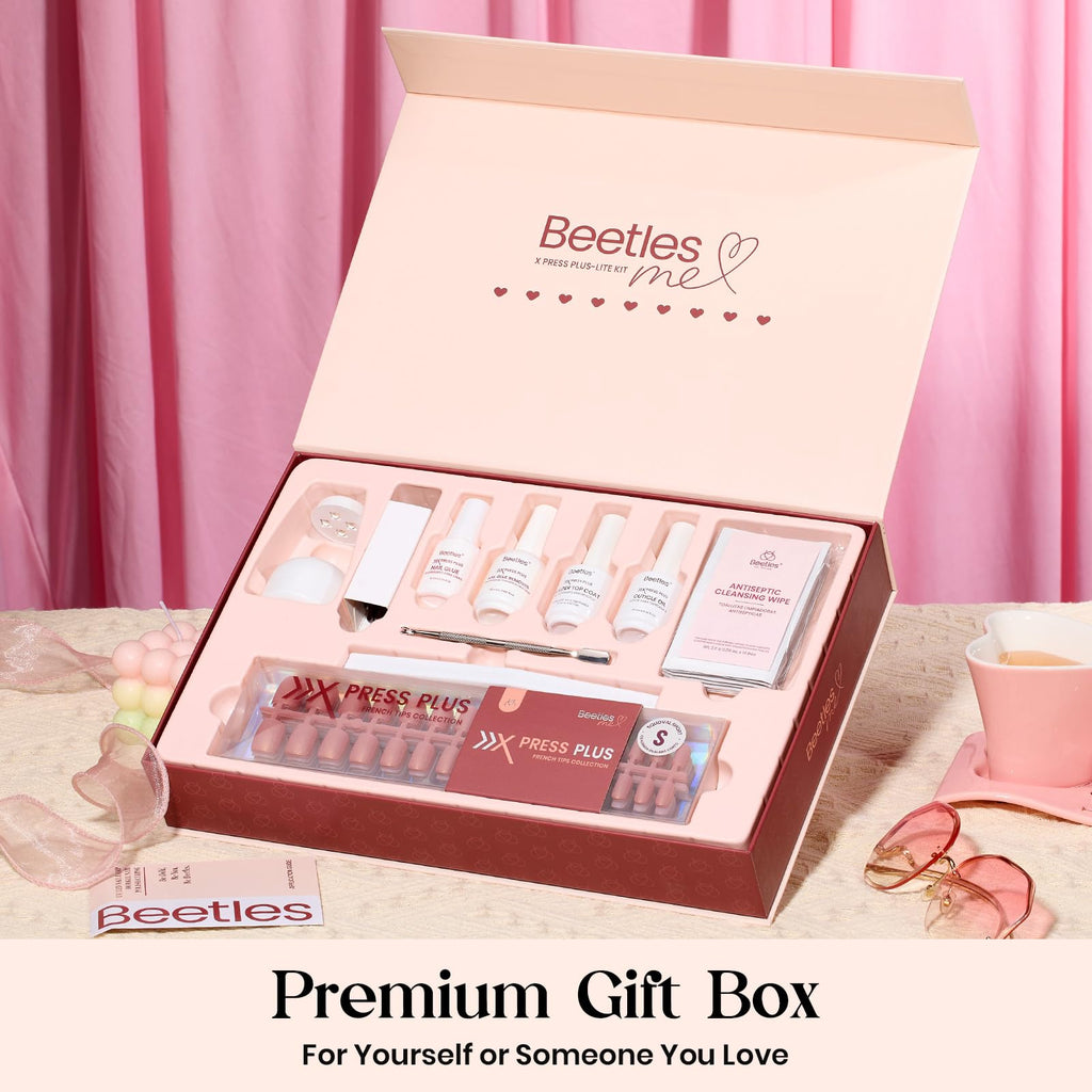 Beetles Cat Eye Nails Kit - Enchanted Aurora | 7 Colors Cat Eye Press On Nails Medium Almond | 224Pcs 16 Sizes All-in-One Kit With Nail Glue,Remover,Builder Top Coat,Nail Lamp Gift - TrustMedUSA