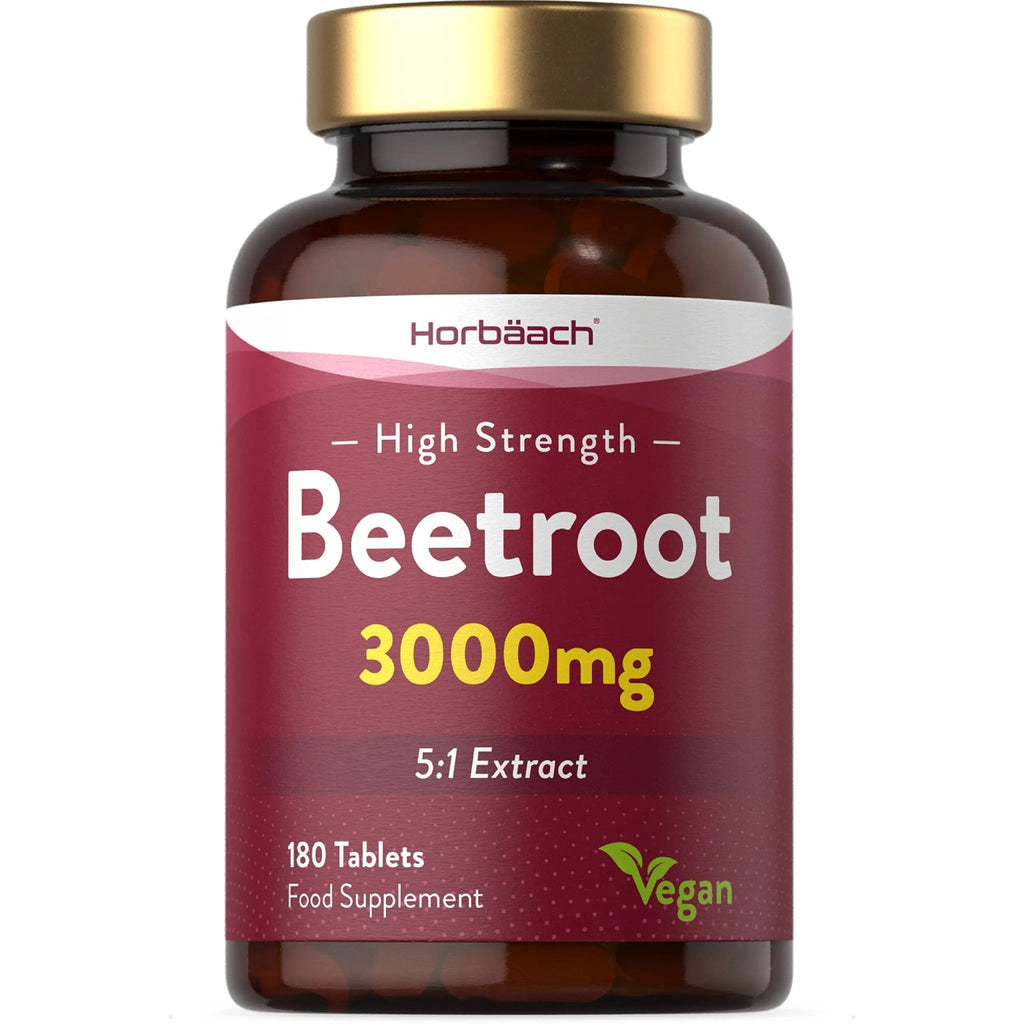 Beetroot Tablets 3000mg | 180 Count | High Strength 5:1 Extract Supplement | Nitric Oxide - TrustMedUSA