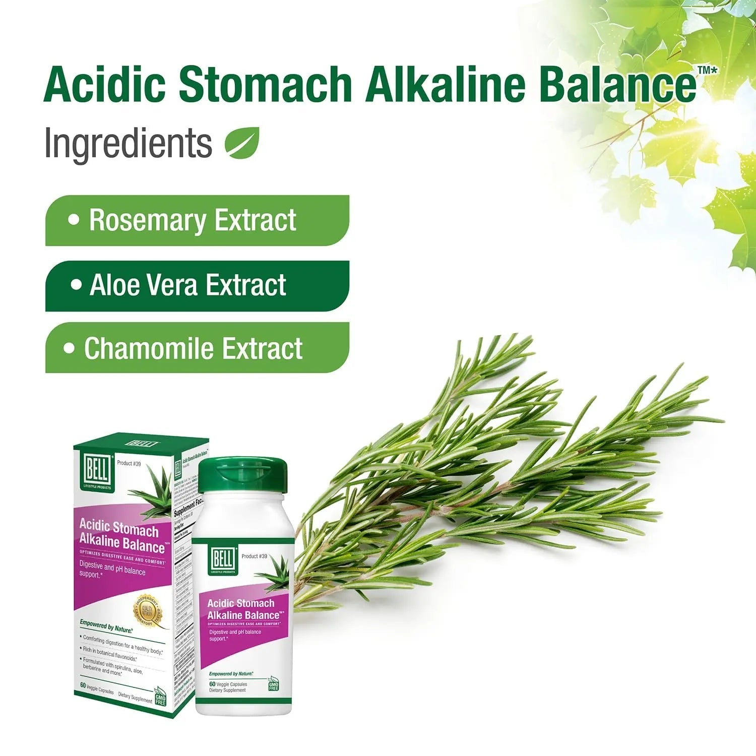 Bell Acidic Stomach Alkaline Balance Lifestyle Products | Helps Maintain Healthy pH Levels | 60 Capsules - TrustMedUSA