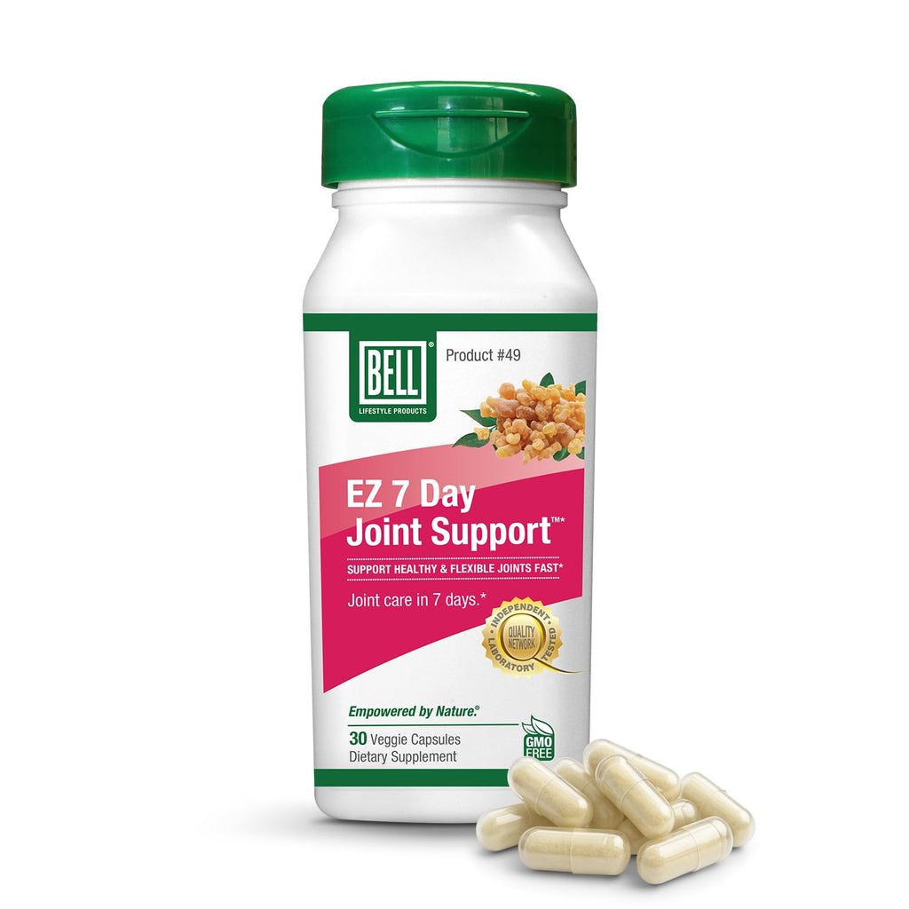 Bell EZ 7 Day Joint Support ™ -Fast-Acting, Once-Daily Joint Health Supplement – Helps Relieve Knee Pain, Swelling & Supports Muscle Recovery – Vegan – 30 Capsules - TrustMedUSA