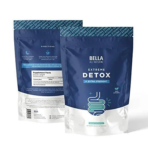 Bella All Natural Extreme Detox Tea - Body Cleanse, Colon Cleanser & Detox, Natural Herbs - TrustMedUSA
