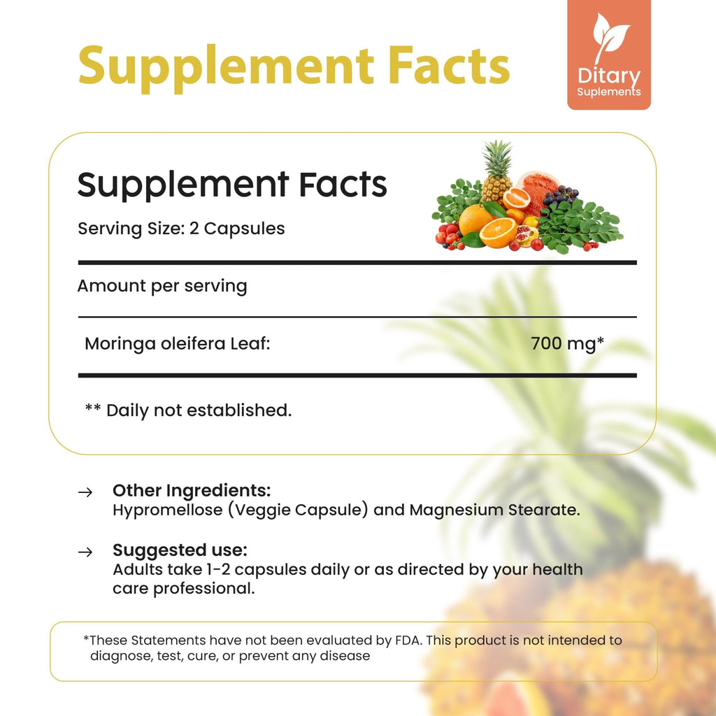 Bella All Natural Moringa Capsules 60 Count - Moringa Oleifera Leaf Supplement with Pomegranate & Elderberry Flavor, Pure Organic Moringa Capsules for Immune, Energy & Skin Health Support - TrustMedUSA