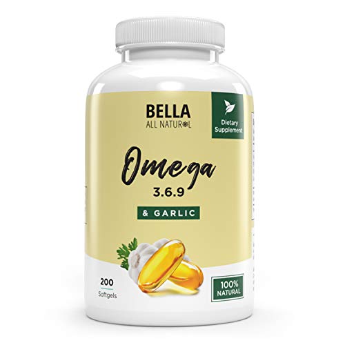 Bella All Natural Omega 3 6 9 with Garlic Oil - 200 Softgels - TrustMedUSA