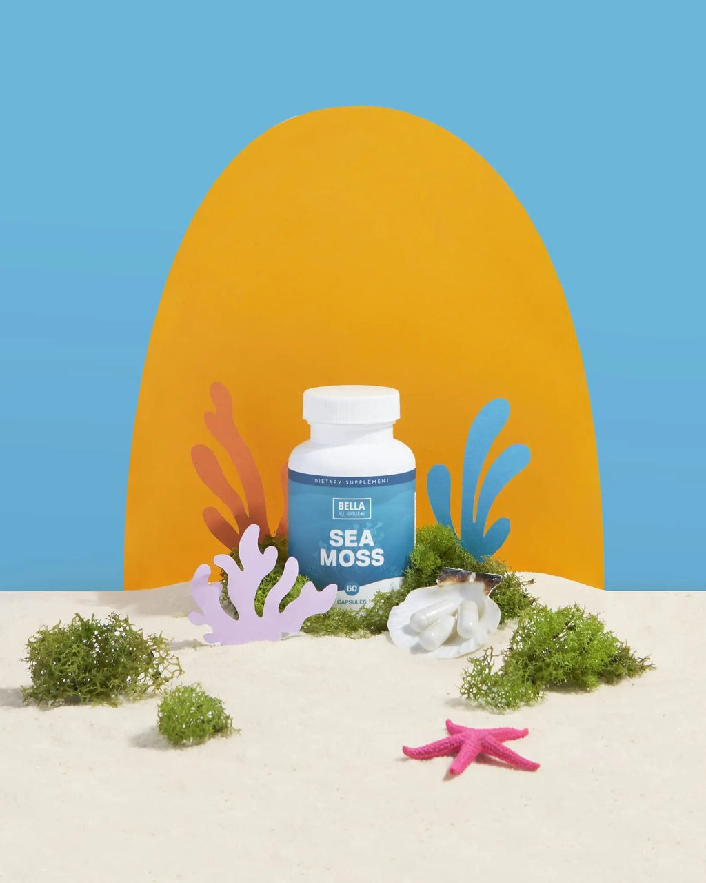Bella All Natural Sea Moss Vitamins | Pure Sea Moss | Irish Sea Moss, 60 Capsules - TrustMedUSA