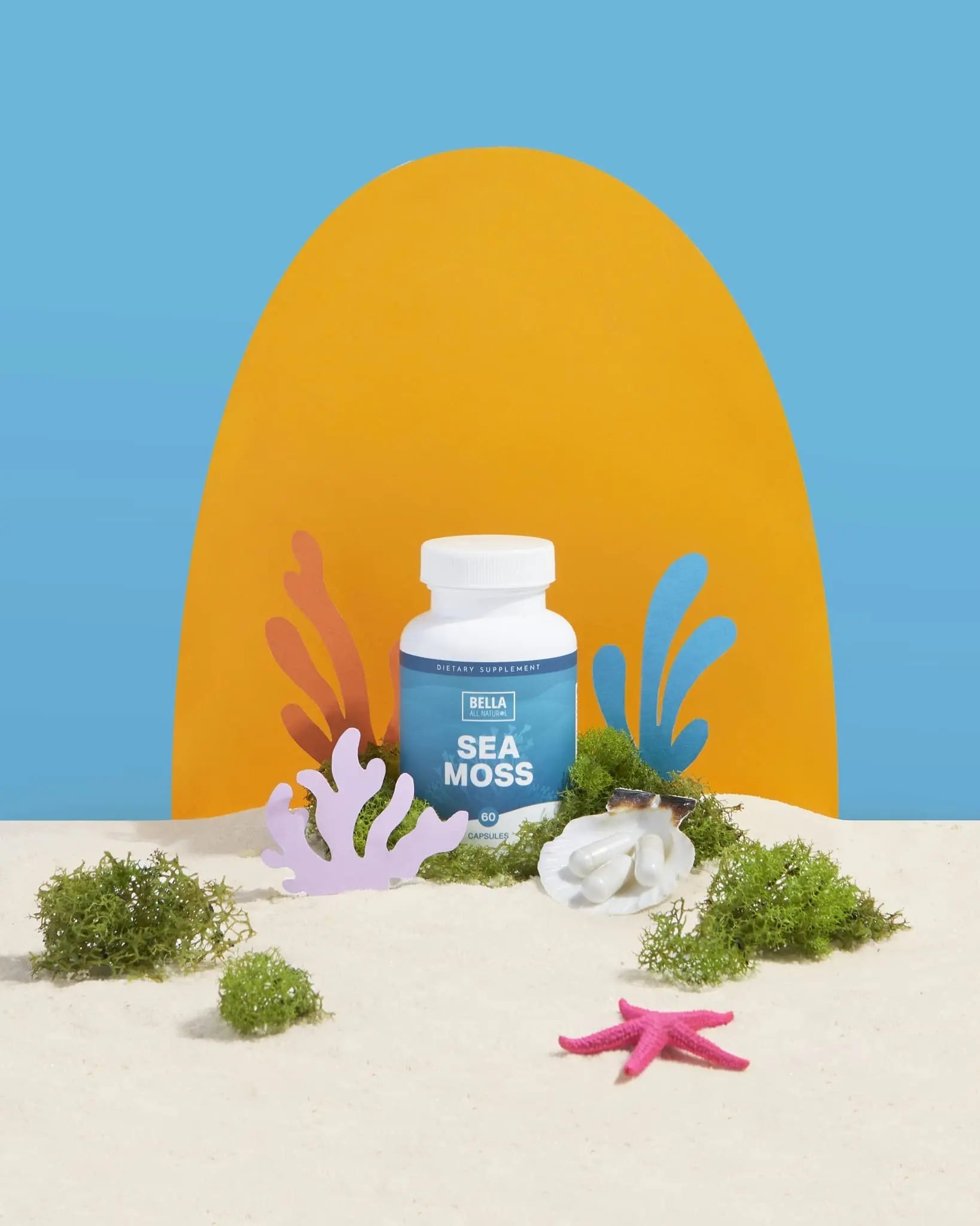 Bella All Natural Sea Moss Vitamins | Pure Sea Moss | Irish Sea Moss, 60 Capsules - TrustMedUSA