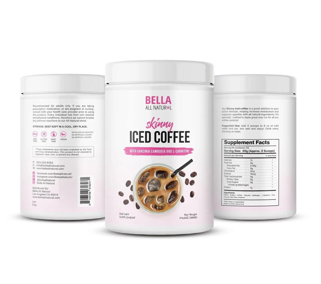 Bella All Natural Skinny Iced Coffee - Good Taste - 500 Grams - TrustMedUSA