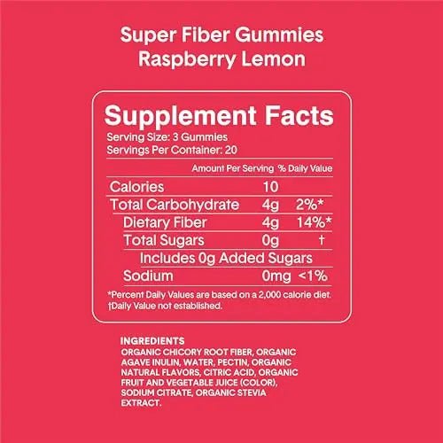 Bellway Super Fiber Gummies for Adults - Sugar Free Organic Fiber Supplement - TrustMedUSA