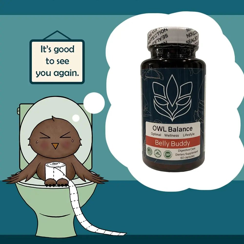 Belly Buddy Advanced Gut Health Support containing a helthy Blend of Probiotics, Prebiotics, and Digestive Enzymes - TrustMedUSA