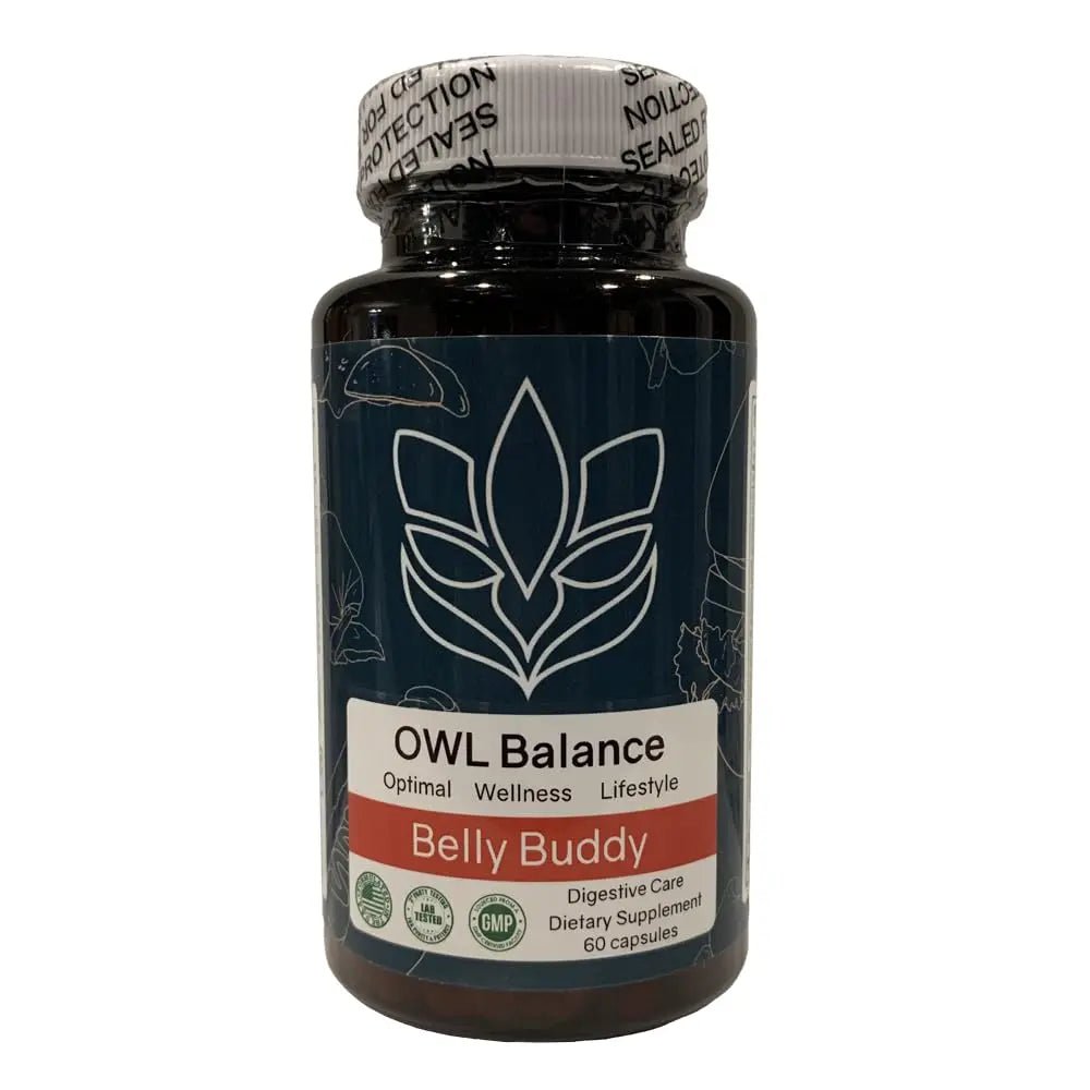 Belly Buddy Advanced Gut Health Support containing a helthy Blend of Probiotics, Prebiotics, and Digestive Enzymes - TrustMedUSA