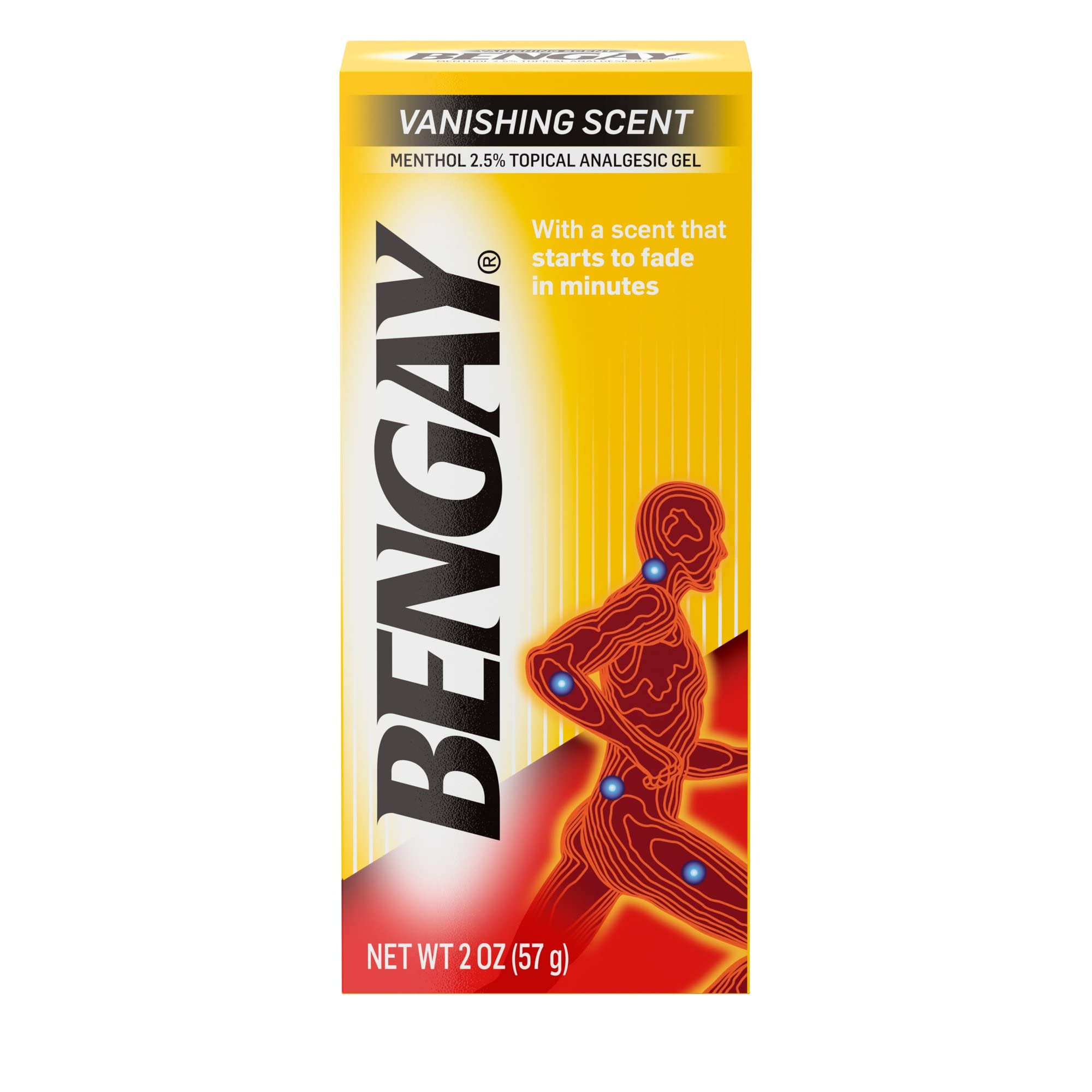 Ben Gay Vanish Scnt Size 2z Bengay Non-Greasy Vanishing Scent Pain Reliever Gel, Pack of 3 - TrustMedUSA