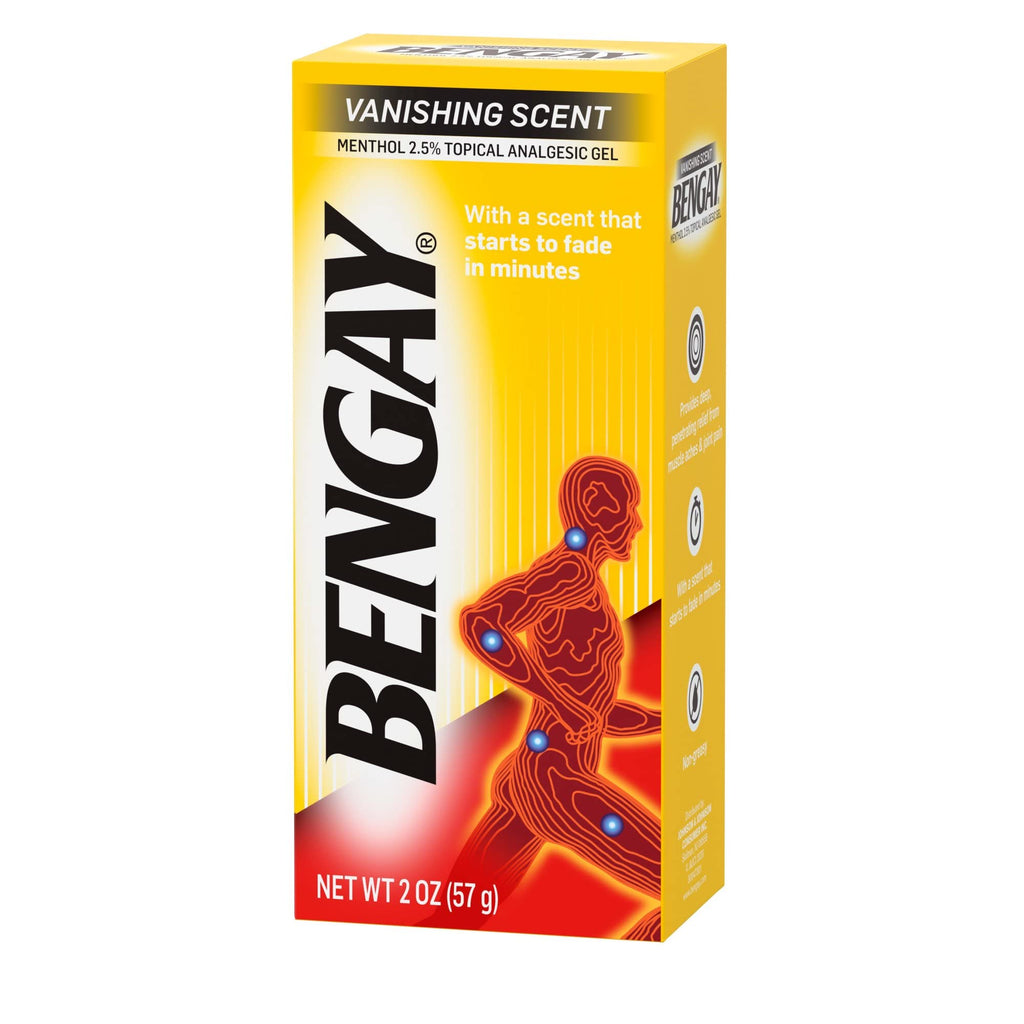 Ben Gay Vanish Scnt Size 2z Bengay Non-Greasy Vanishing Scent Pain Reliever Gel, Pack of 3 - TrustMedUSA