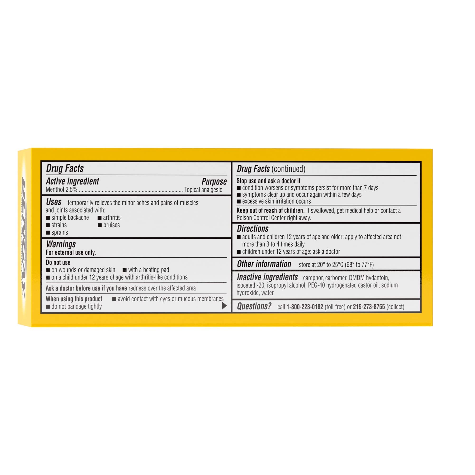 Ben Gay Vanish Scnt Size 2z Bengay Non-Greasy Vanishing Scent Pain Reliever Gel, Pack of 3 - TrustMedUSA